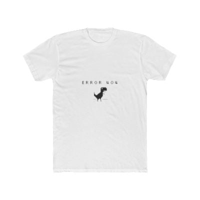 T-shirt “ERROR 404 Dino” Unisex – Maglietta Nerd/Gamer
